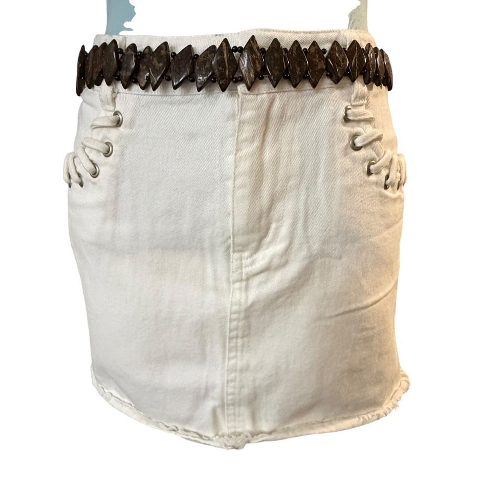 Bohemian Coconut Shell Diamond Bead Tie Waist Belt‎ Brown One Size Festival Boho